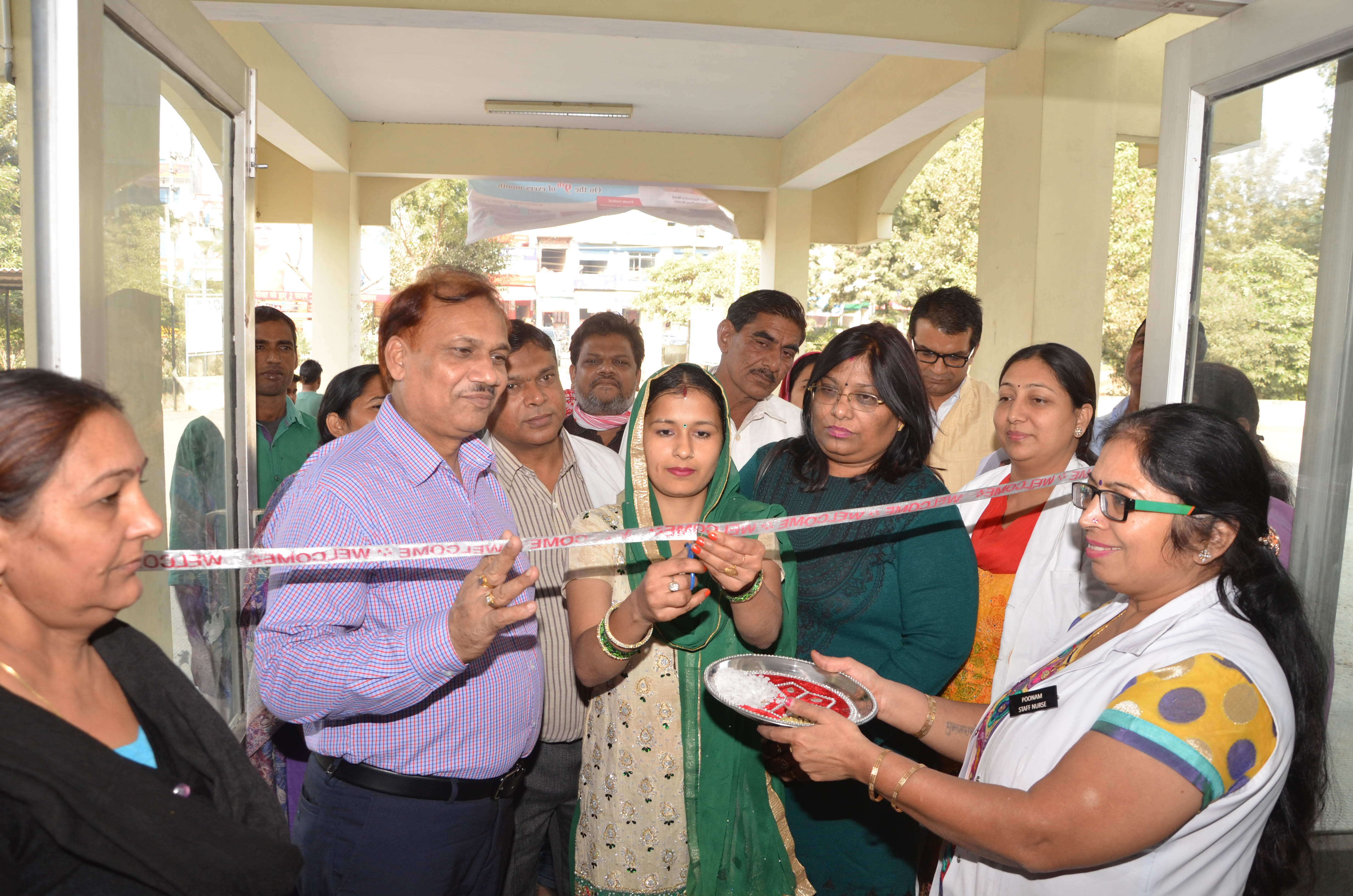 Dr Satbir singh with Area counsellor inaugurate the PMSMY at Community Heath Center,Nisang karnal